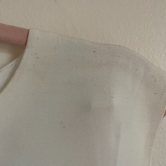Helmut Lang | Ivory Stretch Arm Cuff Dress 12 **Flaws - Please Read** NWT - Picture 10 of 15